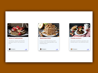 Food blog card animation appdesign branding card design foodblogcard foodcard foodcardui graphic design illustration logo ui uiux ux vector webdesign