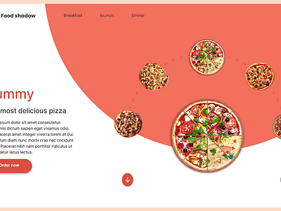 Food Web Design animation clean design food graphic design inspiration mobile motion graphics new red ui uiux ux web web design