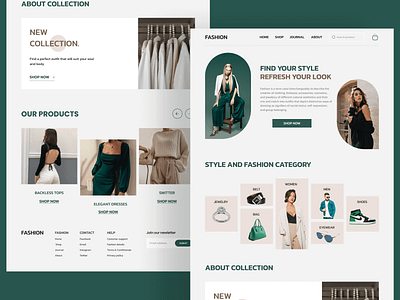 Fashion Website fashion ui ux web design website design