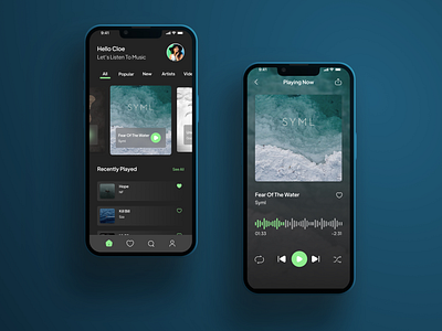 Streaming Music App mobile application mobile design stream music streaming music ui ux