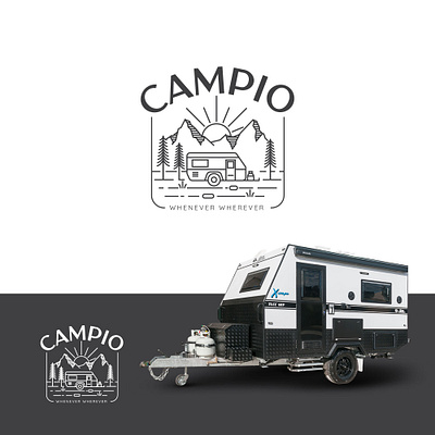 CAMPIO branding camp classic community creative design elegant graphic design illustration line linear logo minimalist modern simple travel vector