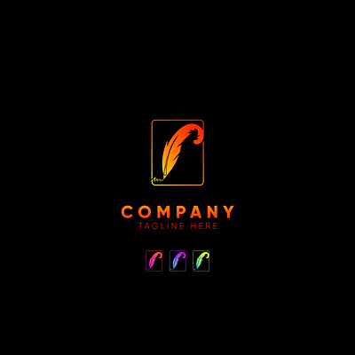 Feather pen logo, Simple and creative logo design. feather