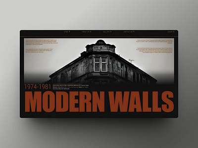 Mordern Walls - Old Architecture Website (practice work) design illustration ui ux