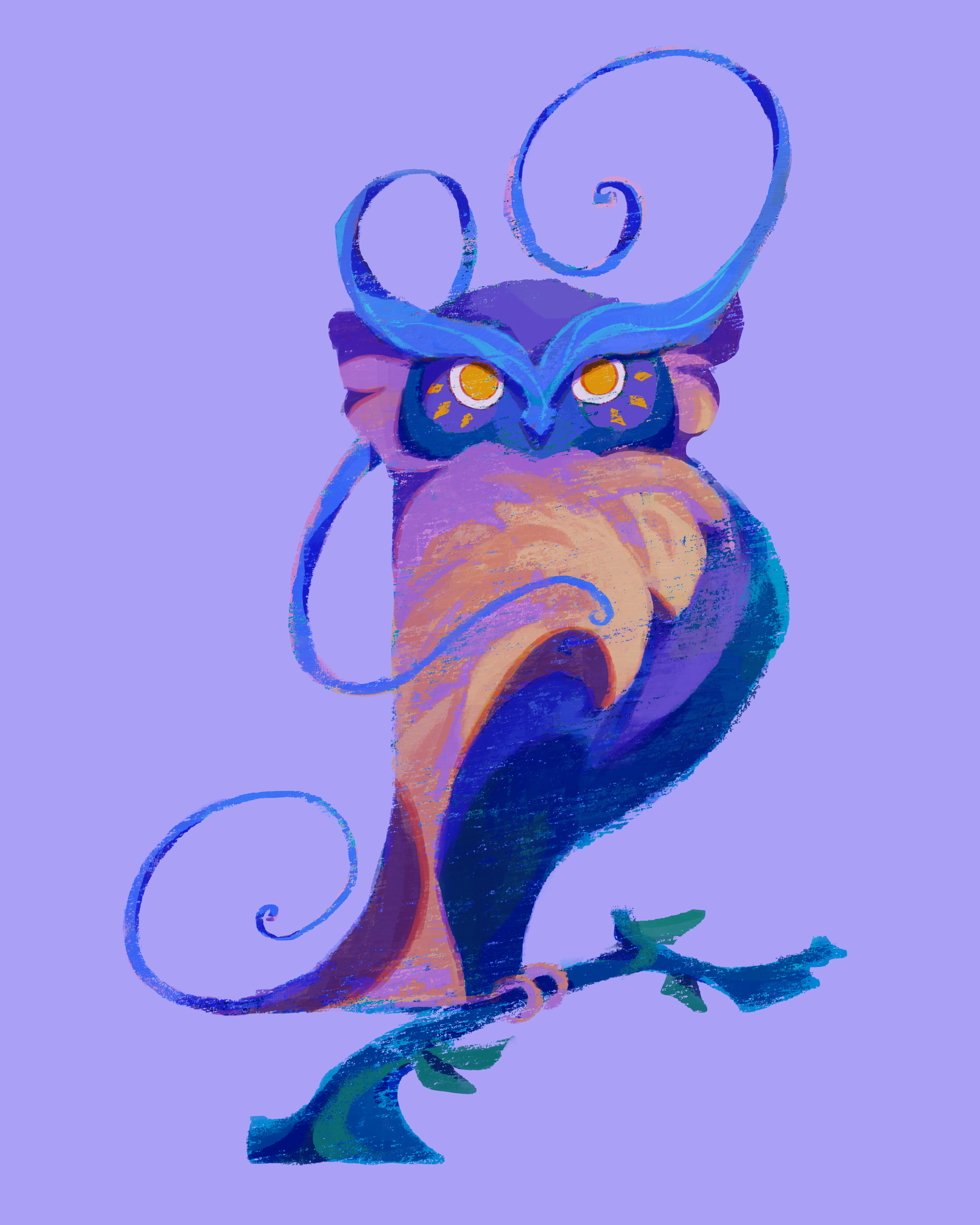 Owl Illustration 2d art animal illustration art character character design illustration owl photoshop