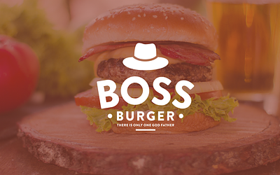 Boss Burger - Burger Logo burger logo cooking logo delicious food logo fast food logo food logo healthy food meal logo restaurant logo vegan logo
