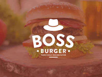Boss Burger - Burger Logo burger logo cooking logo delicious food logo fast food logo food logo healthy food meal logo restaurant logo vegan logo