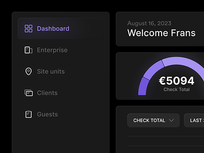 Dashboard dashboard data data visualisation data viz enterprise icon iconography icons menu pie chart purple ui uiux ux