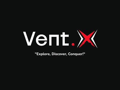 Vent x [mobile app]: Discover Thrilling Adventure journeys. branding logo