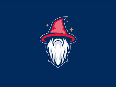 Washington Wizards (Alt. Logo) basketball beard blue dc design gold hat logo merlin mustache nba red star stars washington washington dc washington wizards white wizard wizards