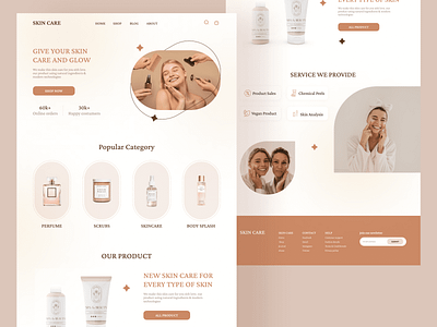 Skin Care Web Design cosmetic cosmetic web cosmetics cosmetics web design skin care skin care web skin care web design ui ux web design website design