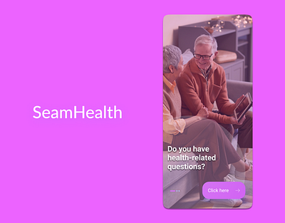 SeamHealth mobile app design branding design health app medical app mobile app ui ux