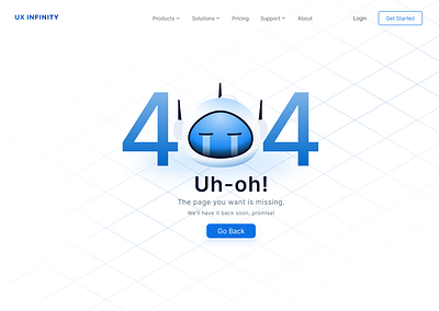 404 Error page design 404 error figma landing page product design uiux