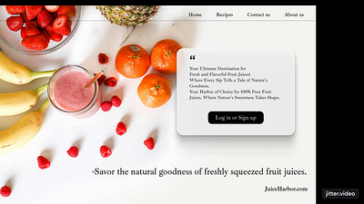 Fruit-Juice Website-Landing Page animation branding design ui