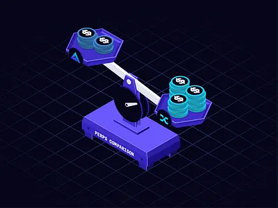 DeFi Scales Illustration app branding crypto defi design finance graphic design illustration isometric line art logo scales typography ui ux vector