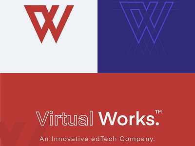Virual Works | An Innovative EdTech startup branding | Logo app branding design graphic design icon illustration logo vector