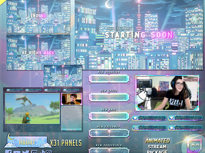 Cute Animated Twitch Overlays ⭐ Sailor Moon Stream Overlays 3d animation anime anime twitch overlay cute cute twitch overlays graphic design kawaii twitch overlay motion graphics sailor moon stream graphics stream overlays streaming twitch twitch overlays twitch pack