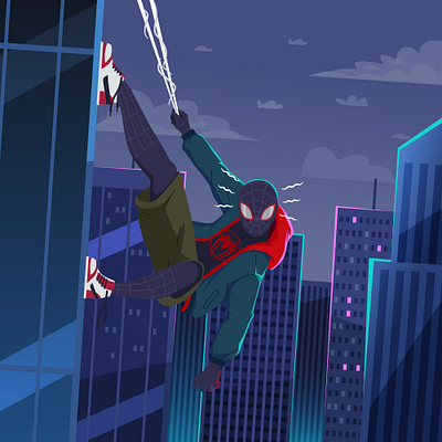 Spiderman Miles Morales asset illustration milesmorales spiderman vector