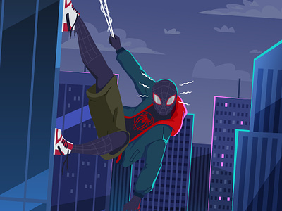 Spiderman Miles Morales asset illustration milesmorales spiderman vector