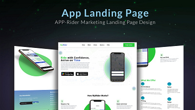 Landing Page UI Design branding landing page ui ux