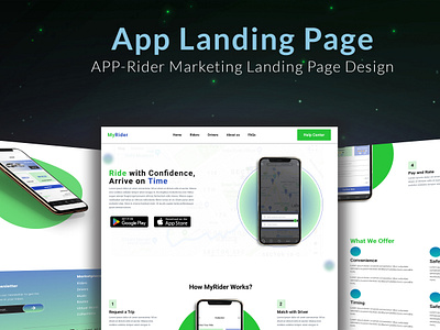 Landing Page UI Design branding landing page ui ux