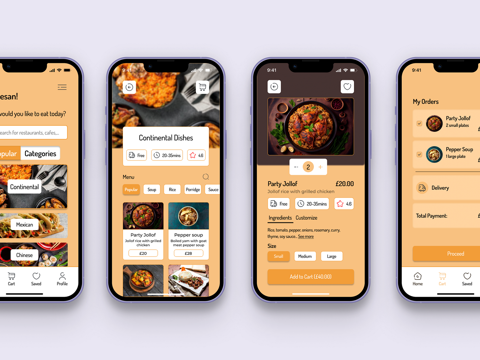 Food ordering app by Esther Mbang-Otu on Dribbble