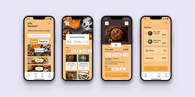 Food ordering app food mobile view ui