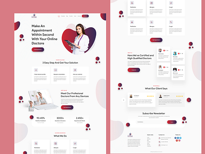 Doctor Website UI doctor website design figma design landing page design ui uiux design user experience design user interface design website website ui design