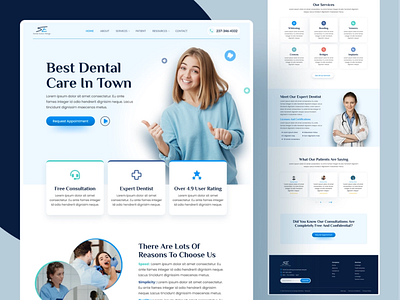 Best Dental Care Website dental website design doctor website design figma health care web prototyping ui user experience design user interface design ux ux research website design wireframing