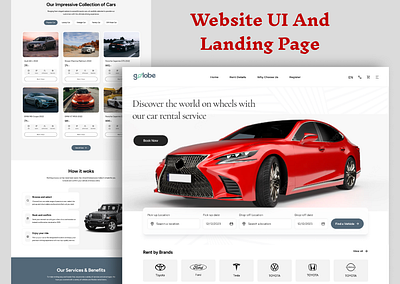 Car Rental Website car rental website desiign figma design landing page landing page design uiux design user experience design user interface design website design