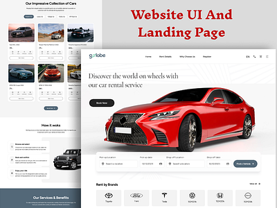 Car Rental Website car rental website desiign figma design landing page landing page design uiux design user experience design user interface design website design