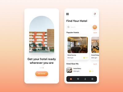 Hotel App Exploration graphic design ui