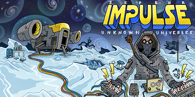 "Impulse" Album Cover - Illustration album cover album cover design cartoon cartoony cartoony illustration fun illustration gorbe illustration scifi scifi illustration spaceship vector