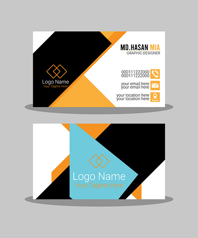 Professional creative business card template design corporate identity