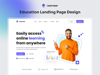 Education Landing Page Design education landing page design education website design ui design website design