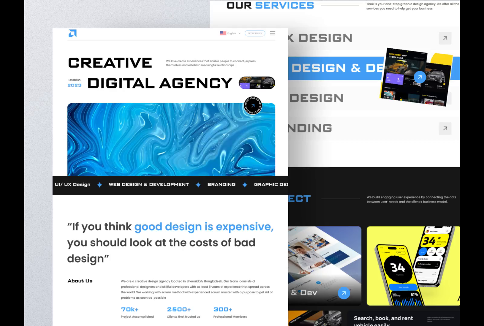 Creative UI design. landing page. Animation video by MD shamim Hossain ...