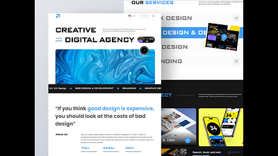 Creative UI design. landing page. Animation video animation creative design design process figma process ui ux video