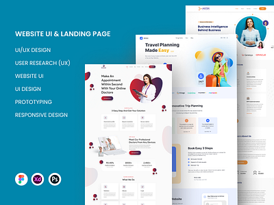 Website and landing design figma designs landing page landing page design realstate website designs saas ui uiux design user experience design user interface design website design website ui design