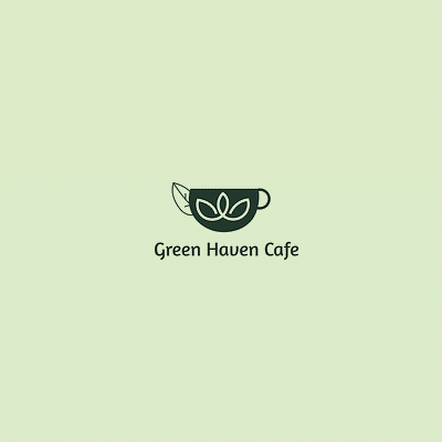 Green haven cafe logo design. animation branding graphic design logo motion graphics ui