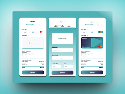 Credit Card Daily UI 002 daily ui mobile app design ui ux