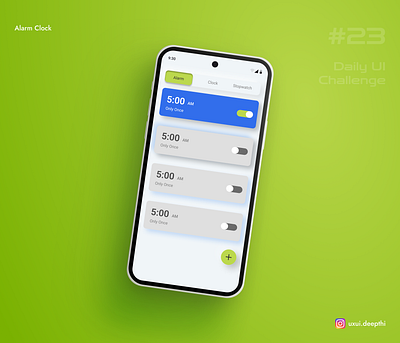 Alarm clock | Daily UI Challenge # 23/90 ui design ux design uxui designer