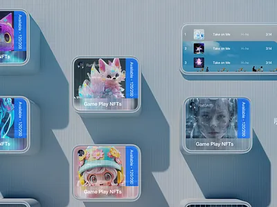 Apple VR original UI design, spatial UI 3d graphic design logo ui