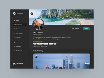 User Profile - Daily UI #006 app appdesign dailyui figma ui ux webdesign