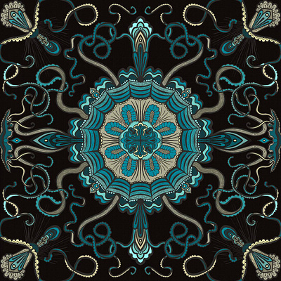Medusa. Nature inspired pattern concept animals concept art design graphic design illustration jellyfish pattern