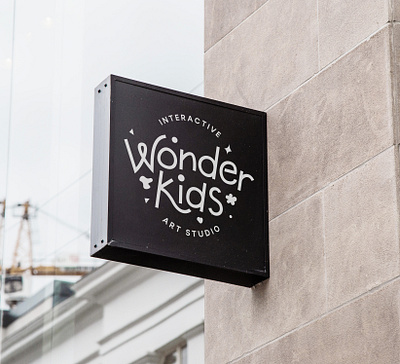 WonderKids - Outdoor Sign branding hand lettering illustration logo sign type vector