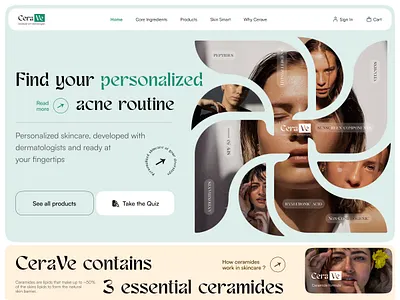 Skincare Landing page design landing page skincare uidesign uiux uxdesign website design