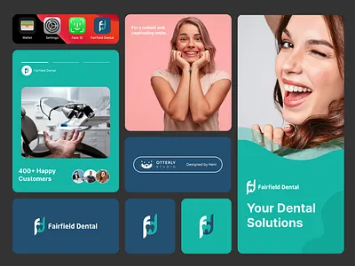 Fairfield Dental Logo for Dental Clinic branding creative dental dentist graphic design icon logo medical typography
