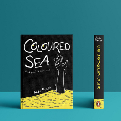 Book Cover Design: Coloured Sea bookcover graphic design illustration