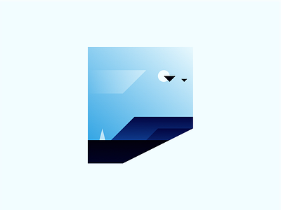 Aqua design illustration landscape minimalism minimalist vector