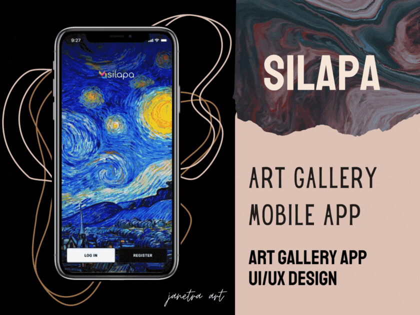 Art gallery app Ui design app design app design ui branding design digital art app digital art gallery graphic design janetra art mobile app mobile app design mobile ui app typography ui ui app design uiux designer ux