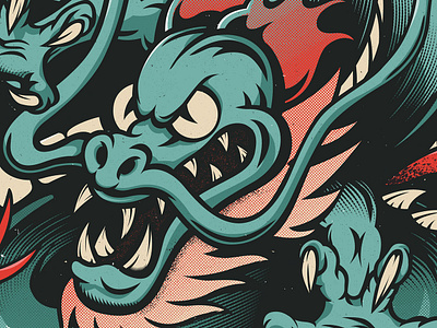 "The Dragon" - Vector Art 2d illustration adobe illlustrator digital illustration graphic design illustration poster design vector art vector illustration